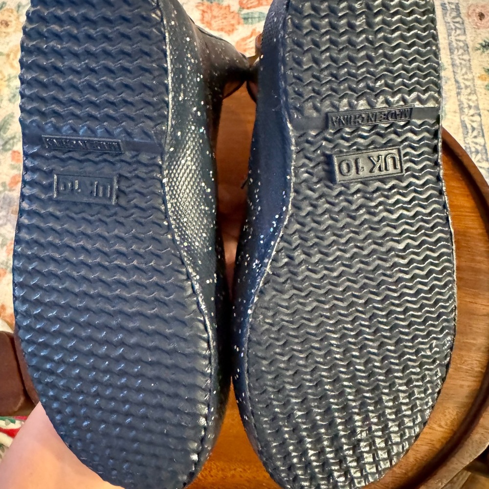 Brand New Hunter Rainboots Navy/Glitter Toddler Boots - Size 11 - Picture 4 of 5